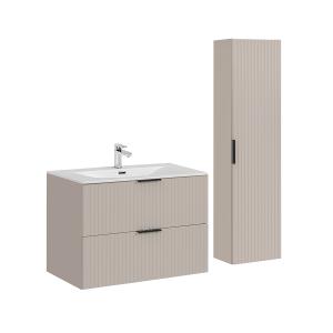 Set de muebles lavabo encastrado y columna estratificado be…