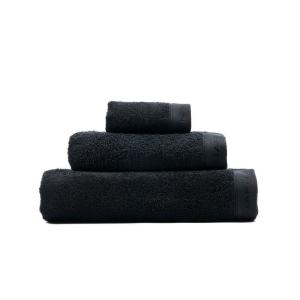 Set de tres toallas de baño (30x50 50x100 70x140) negro