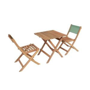 Set mesa de jardín bistró infantill de madera de acacia con…