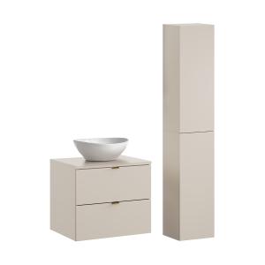 Set muebles con lavabo y columna estratificado 60cm