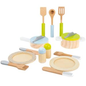 Set vajilla, ollas y sartenes para cocina infantil