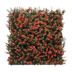 Seto artificial de polietileno rojo 100x100 cm
