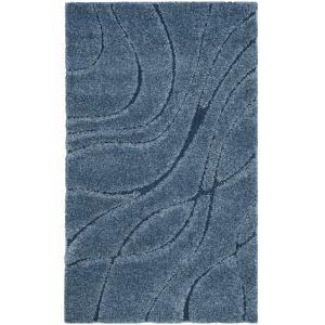 Shag azul/azul alfombra 120 x 180