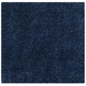 Shag azul marino alfombra 120 x 120