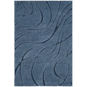 Shag azul/neutral alfombra 185 x 275