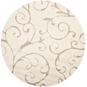 Shag crema alfombra 120 x 120