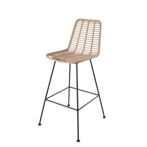 Silla alta de jardín profesional de resina reciclada y meta…