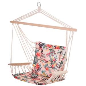 Silla colgante 100x106 cm estampado floral