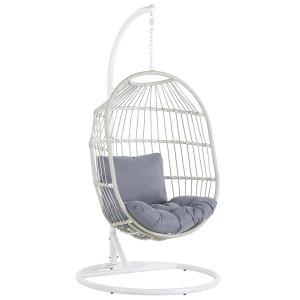 Silla colgante con soporte blanco