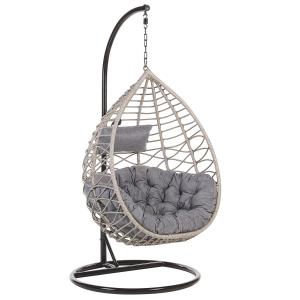 Silla colgante con soporte gris