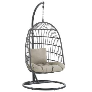 Silla colgante con soporte metal negro