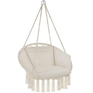 Silla colgante para jardín, malla de algodón, 80 x 72 x 125…