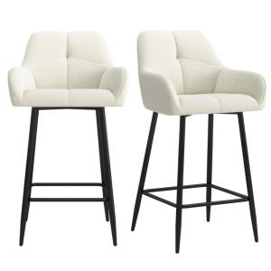 Silla de bar de tela Cosy Ecru (x2)
