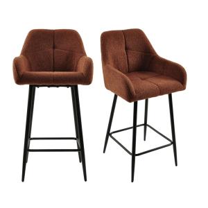 Silla de bar de tela Cosy Terracotta (x2)
