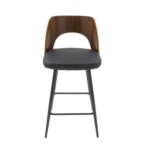 Silla de barra en vinilo negro