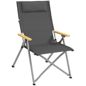 Silla de camping 74x59.5x98 cm gris