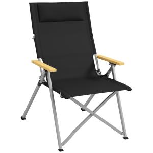 Silla de camping 74x59.5x98 cm negro