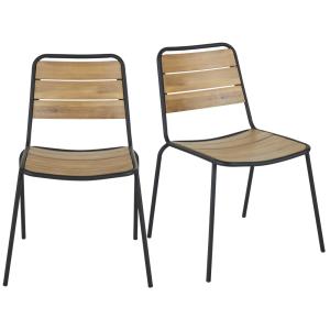 Silla de comedor profesional de exterior de madera de acaci…