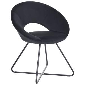 Silla de comedor terciopelo negro