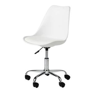 Silla de escritorio con ruedas blanca