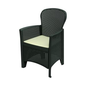 Silla de exterior antracita 58x57h85 cm