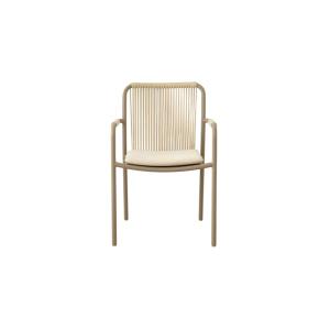 Silla de exterior beige 62x57x83.5