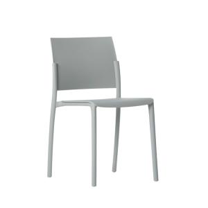 Silla de exterior de polipropileno gris 46x80 cm