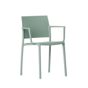 Silla de exterior de polipropileno verde 56x80 cm