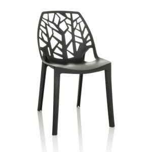 Silla de exterior plástico negro