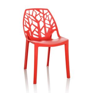 Silla de exterior plástico rojo