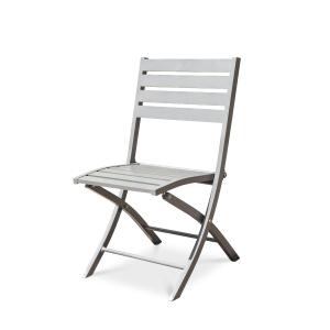 Silla de jardã­n plegable de aluminio gris
