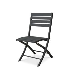 Silla de jardã­n plegable de aluminio gris antracita