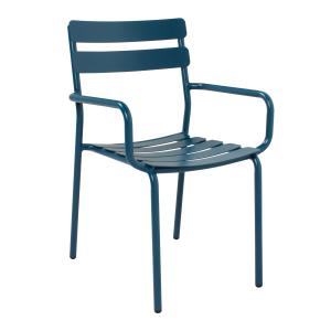 Silla de jardín de aluminio azul oscuro