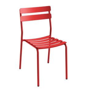 Silla de jardín de aluminio rojo oscuro