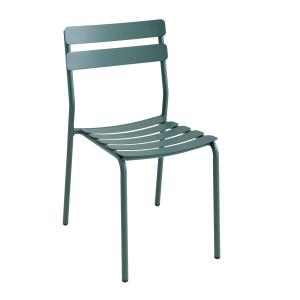 Silla de jardín de aluminio verde oscuro