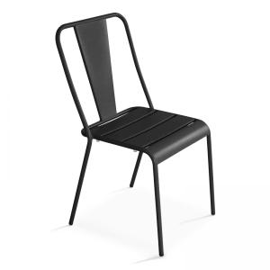 Silla de jardín de metal antracita