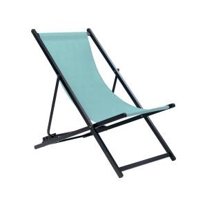 Silla de jardín de metal azul turquesa negro