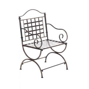 Silla de jardín en metal bronce