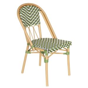 Silla de jardín estilo parisino en aluminio y ratán sintéti…