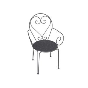 Silla de jardín metal gris antracita