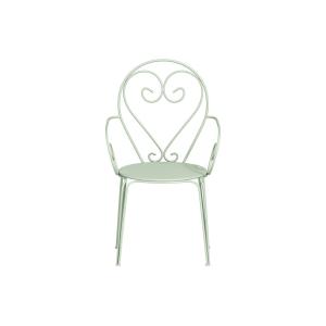 Silla de jardín metal verde almendra