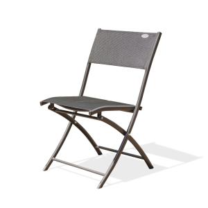 Silla de jardín plegable de aluminio y lona de plástico