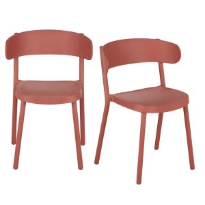 Silla de jardín profesional terracota (x2)