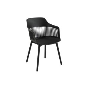 Silla de jardín pvc negro