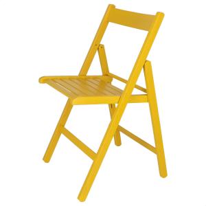 Silla de madera de haya amarillo 43x47x79 cm