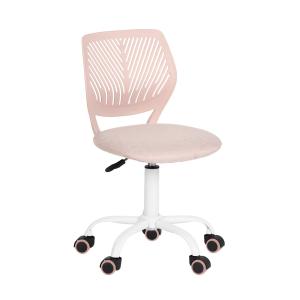 Silla de oficina infantil rosa con ruedas