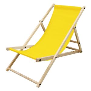 Silla de playa amarilla madera pino tejido oxford carga has…