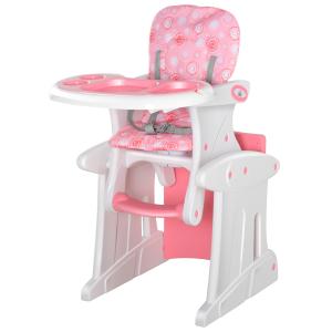 Silla elevada para bebé 57x59x105 cm rosa