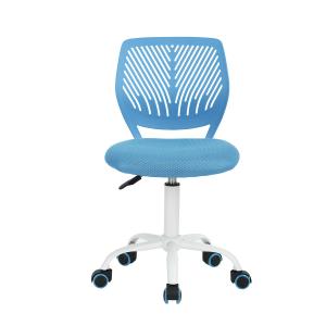 Silla escritorio infantil azul con ruedas