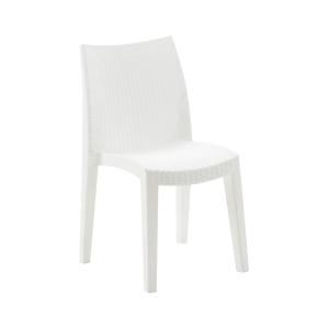 Silla exterior blanca 48x55h86 cm